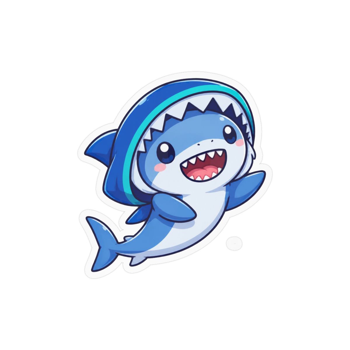 Gawr Gura Chomp Cute Shark Sticker | Adorable Hololive Vinyl Decal - alternate angle 1, merchandise