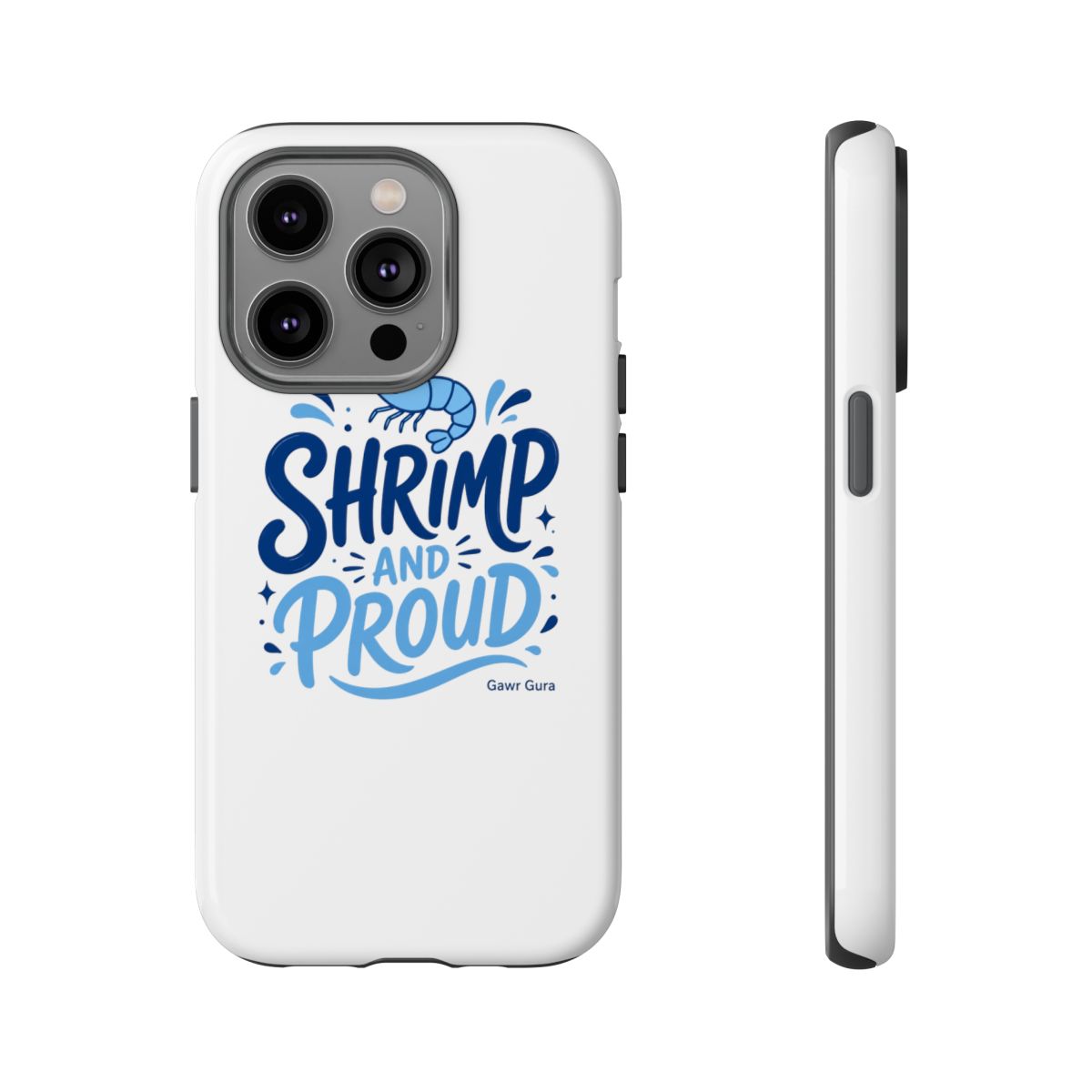 Hololive EN "SHRIMP AND PROUD" Phone Case - alternate angle 2, merchandise