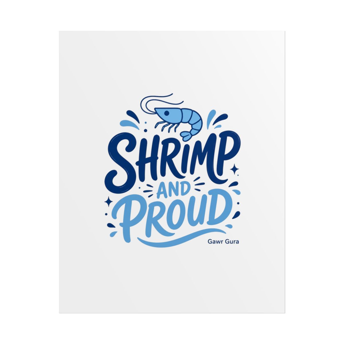Hololive EN "SHRIMP AND PROUD" Poster - Official Posters & Wall Art merchandise