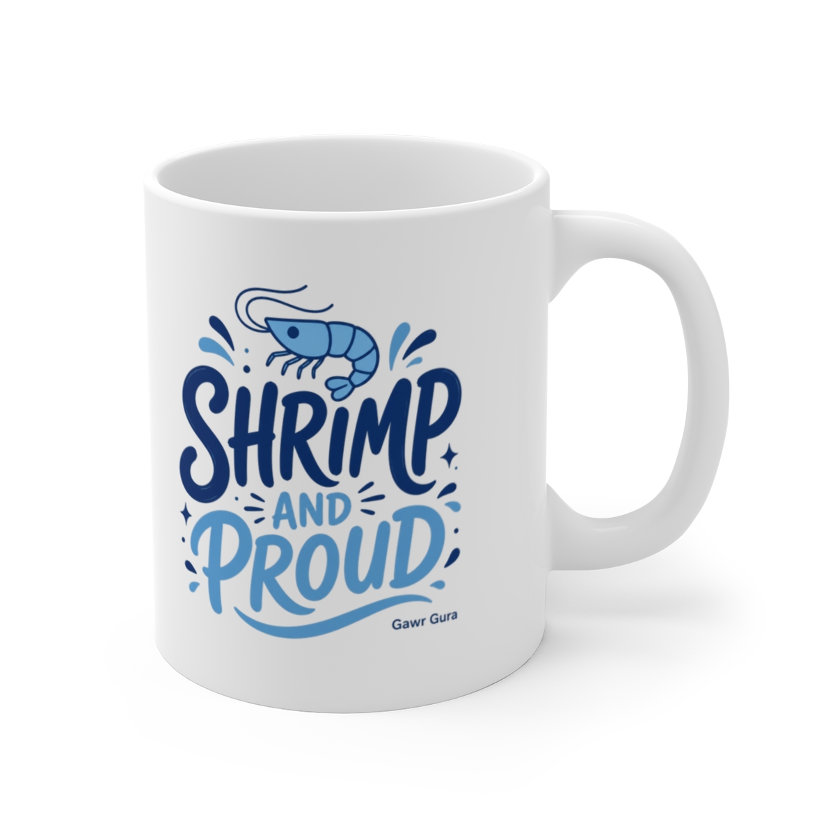 Hololive EN "SHRIMP AND PROUD" White Mug