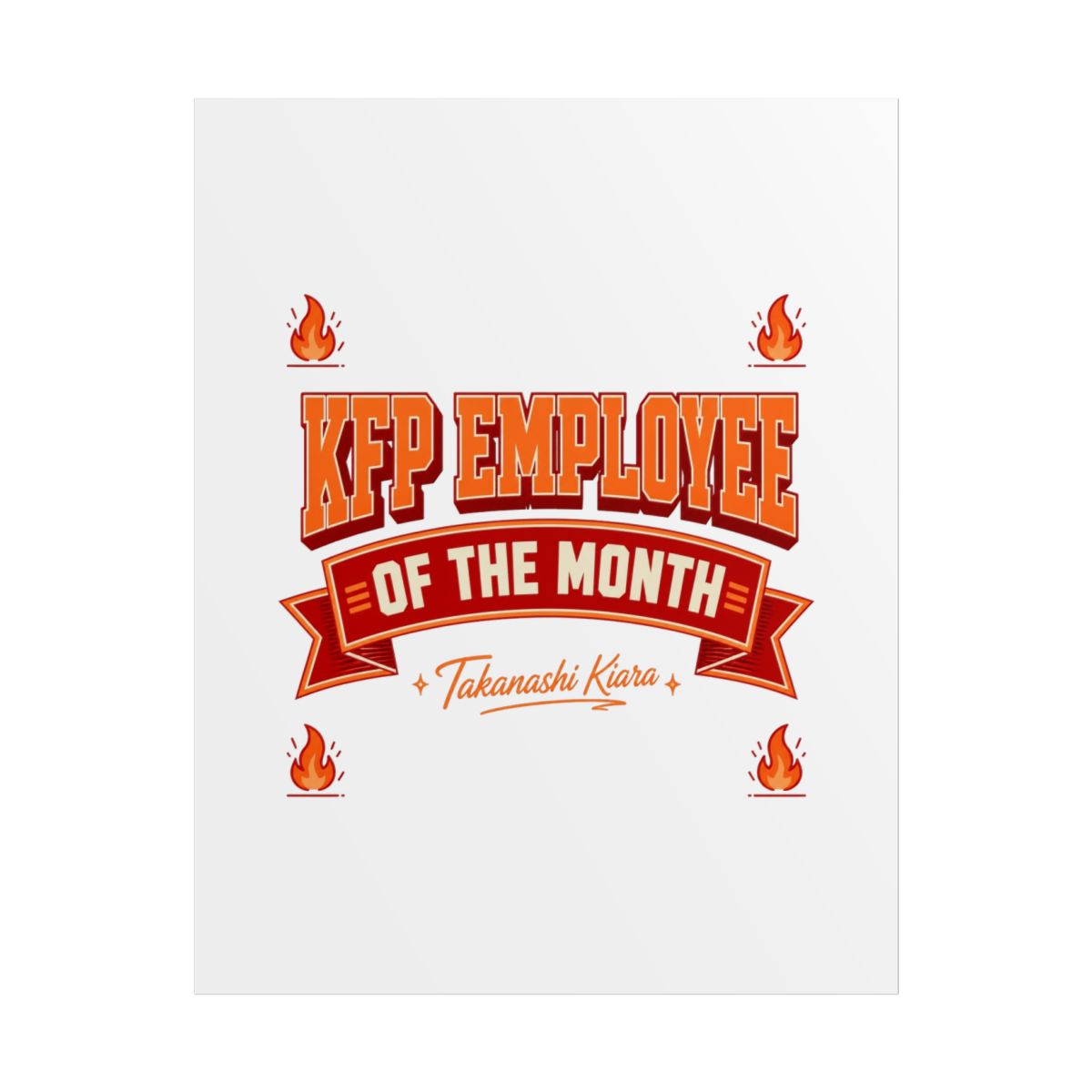 Hololive EN "KFP Employee of the Month" Poster - alternate angle 1, merchandise