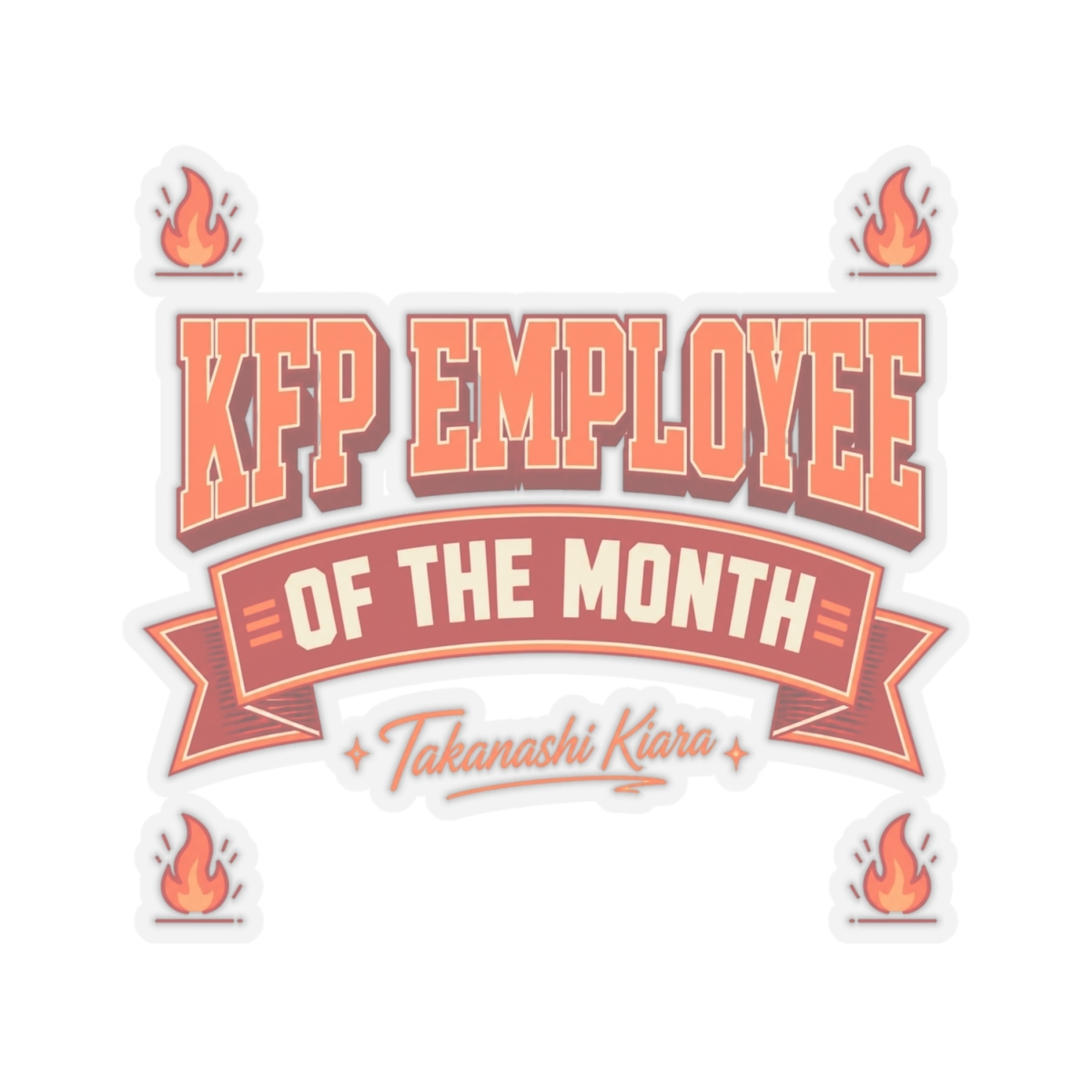 Hololive EN "KFP Employee of the Month" Sticker