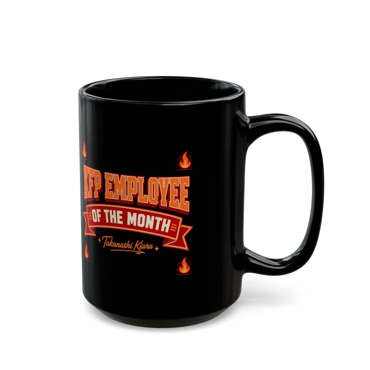 Hololive EN "KFP Employee of the Month" Black Mug