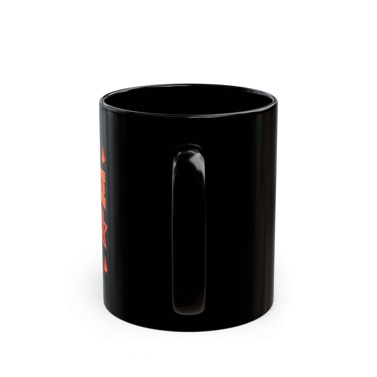 Hololive EN "KFP Employee of the Month" Black Mug - alternate angle 3, merchandise