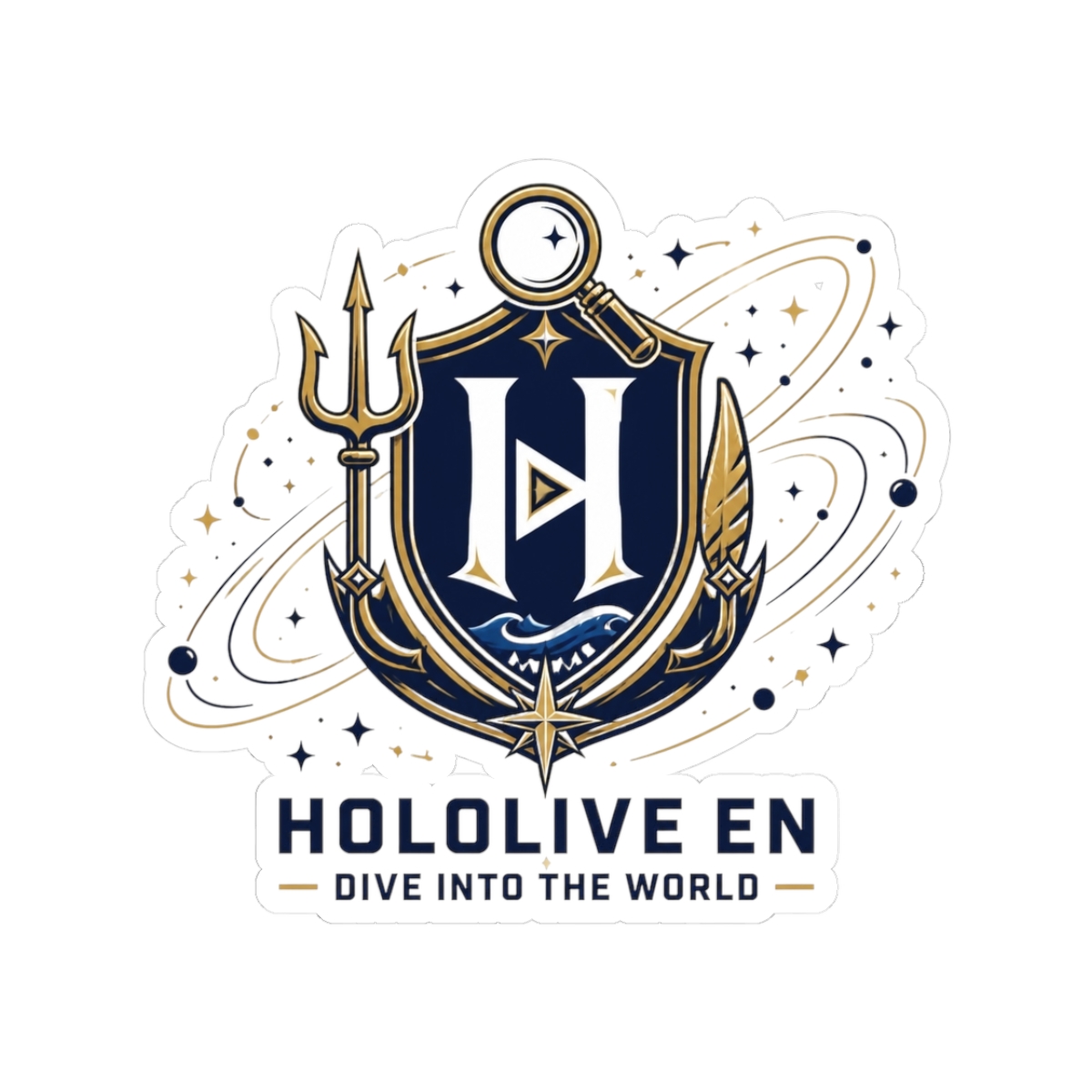 Hololive EN "Hololive EN - Dive into the World" Sticker - alternate angle 1, merchandise