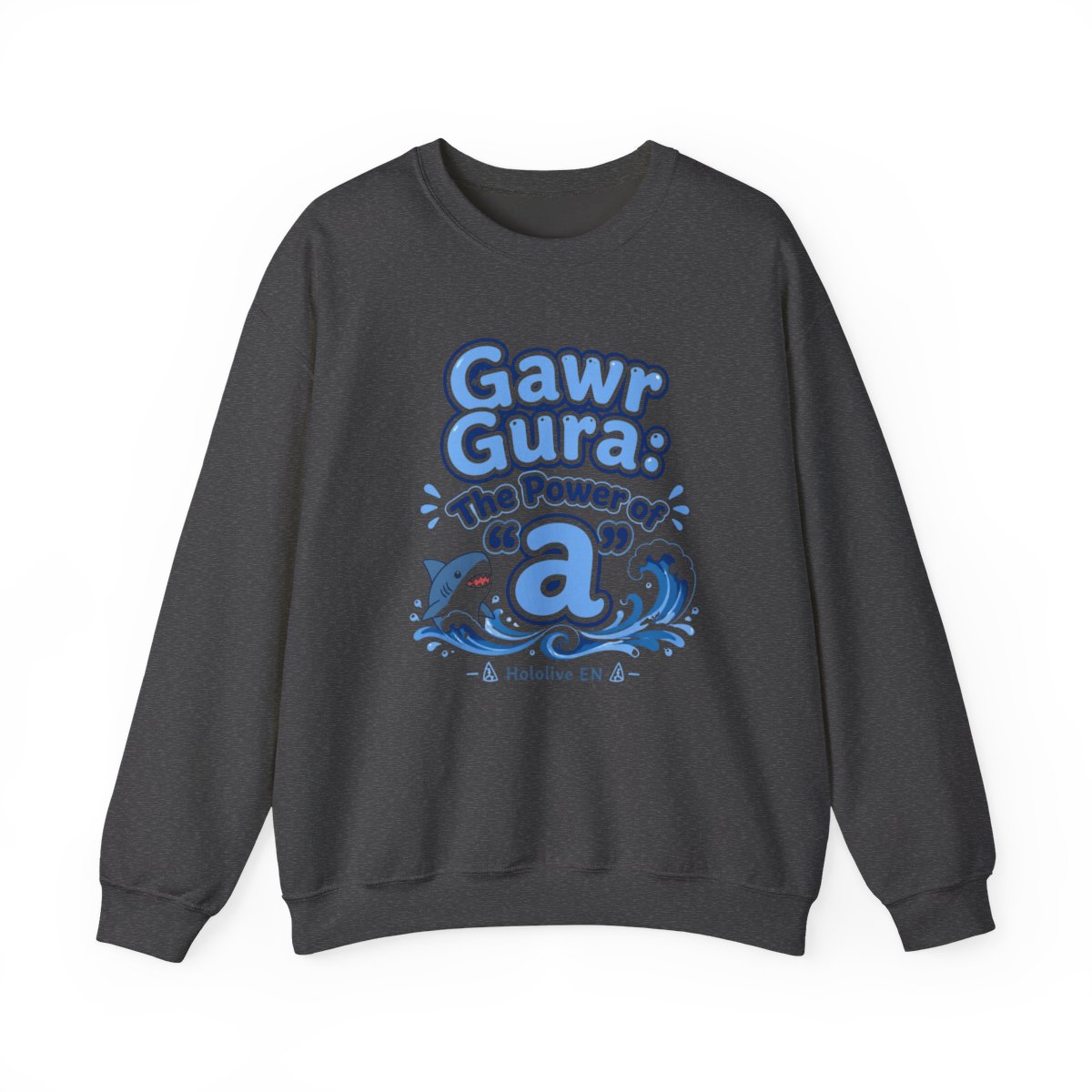 Hololive EN "Gawr Gura: The Power of " Crewneck - alternate angle 2, merchandise