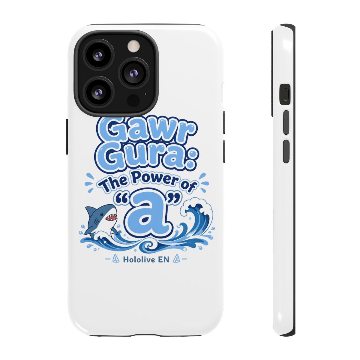 Hololive EN "Gawr Gura: The Power of " Phone Case - alternate angle 2, merchandise