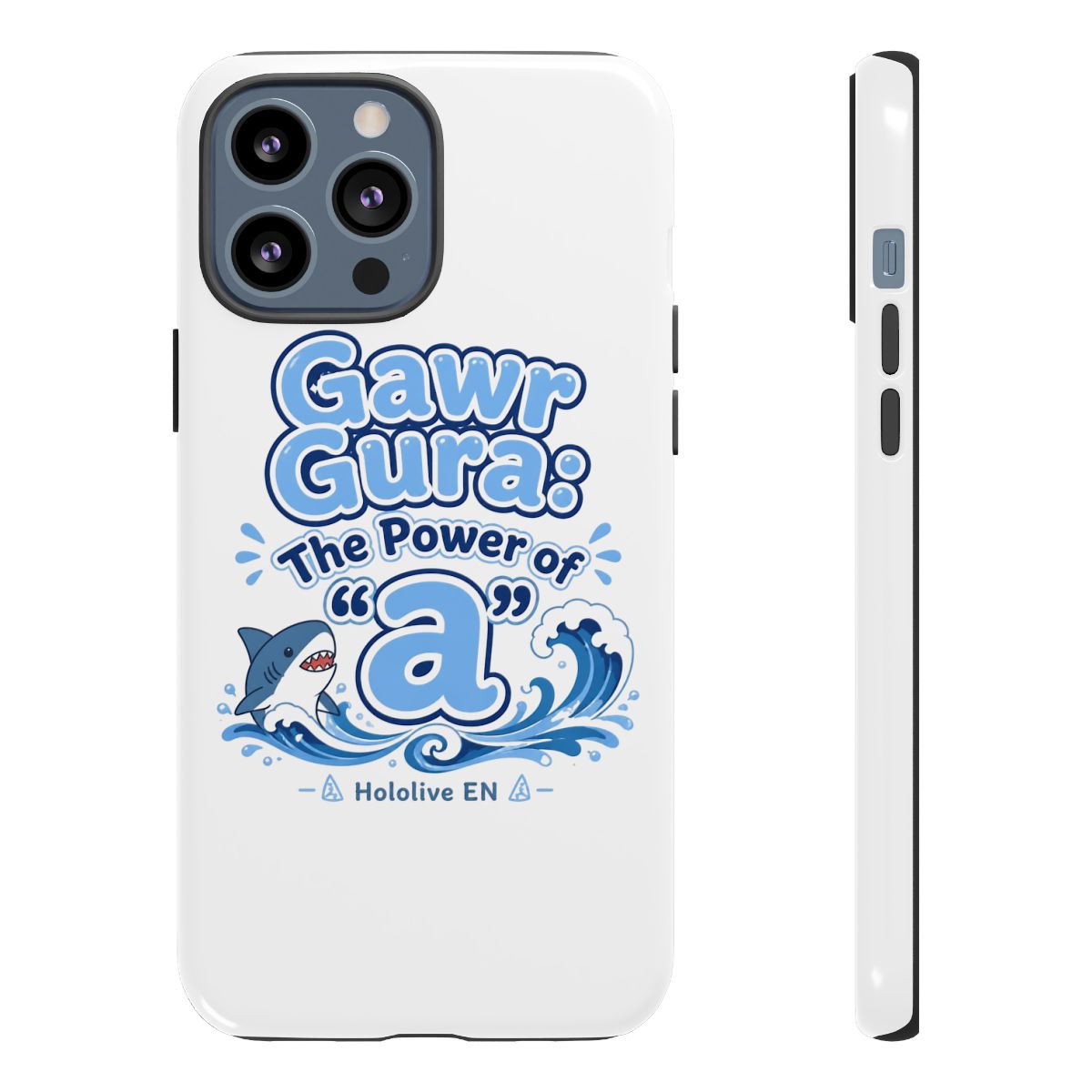 Hololive EN "Gawr Gura: The Power of " Phone Case - alternate angle 3, merchandise