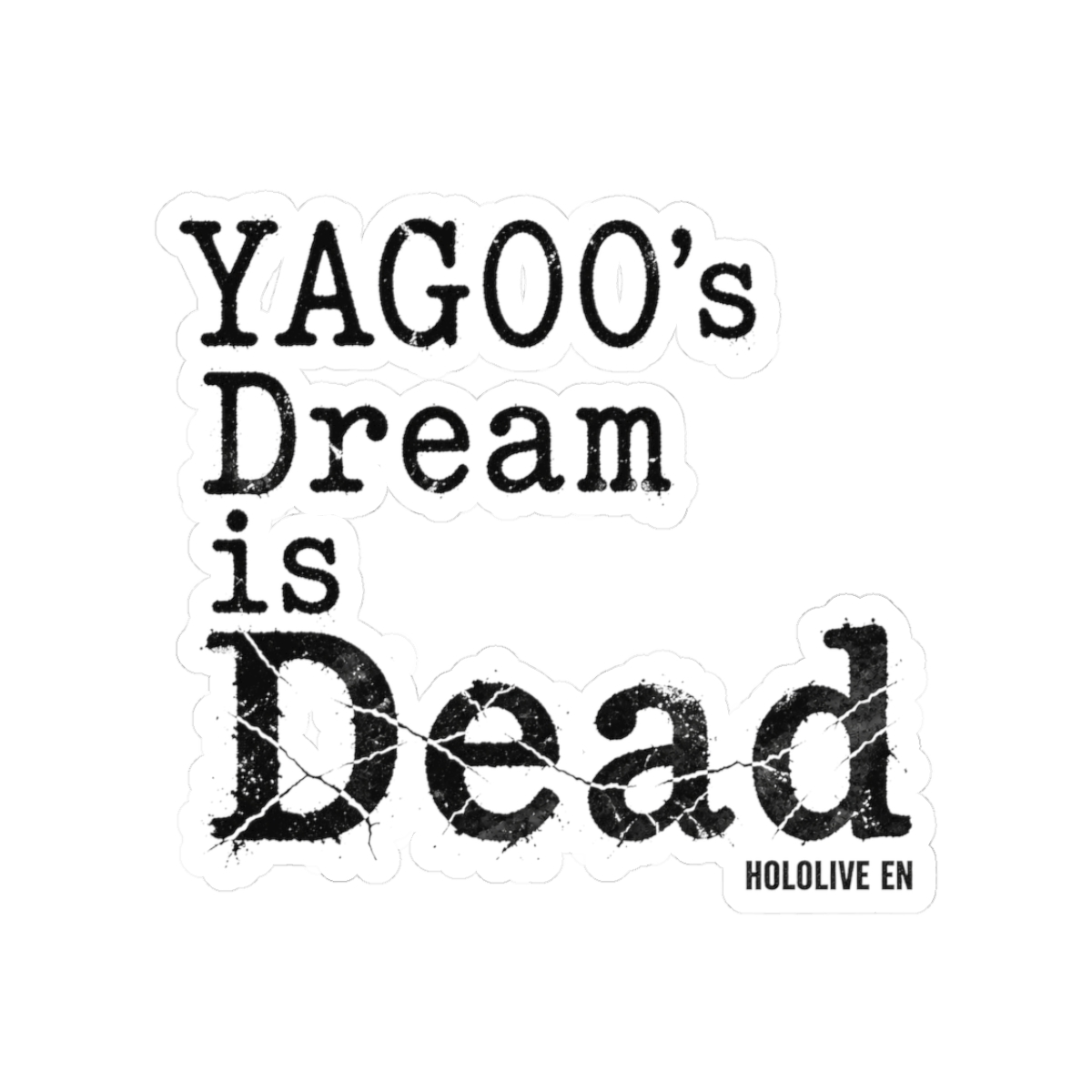 Hololive EN "YAGOO" Sticker - alternate angle 3, merchandise