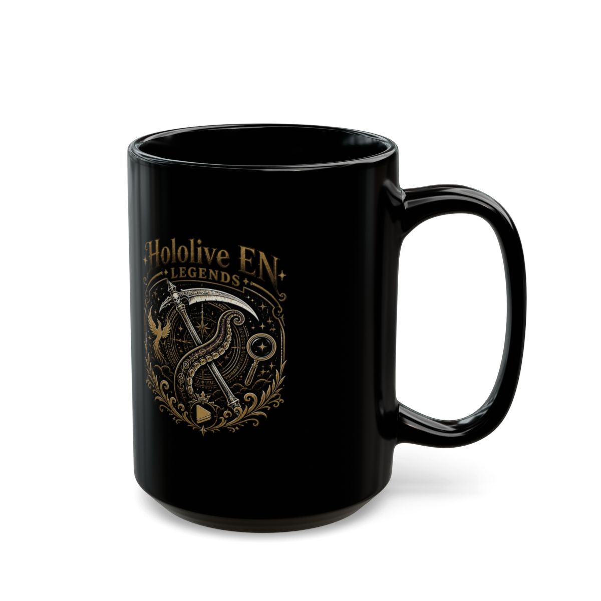 Hololive EN "Hololive EN Legends" Black Mug - alternate angle 5, merchandise
