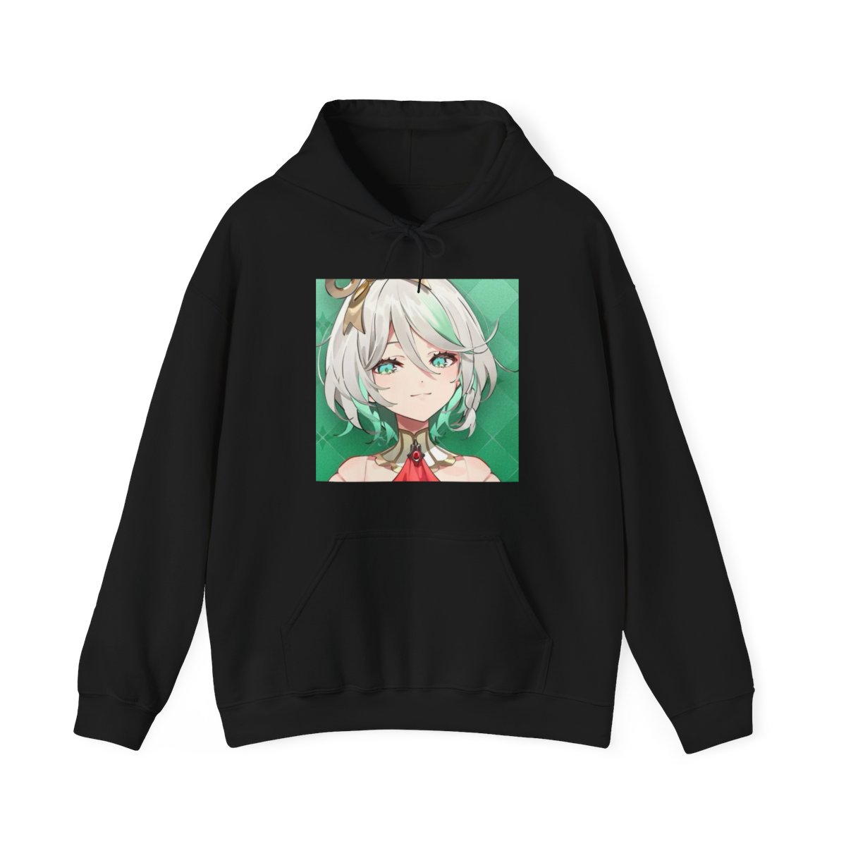 Hololive Emerald Green Hoodie - alternate angle 2, merchandise