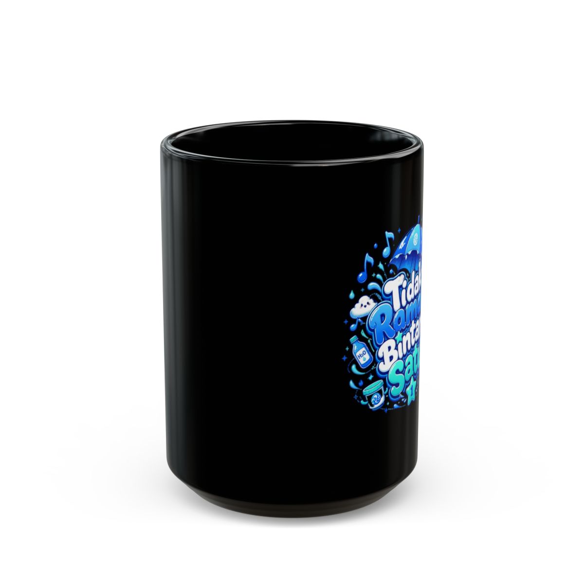 Kobo Kanaeru "Tidak Ramah, Bintang Satu" Black Mug - alternate angle 2, merchandise