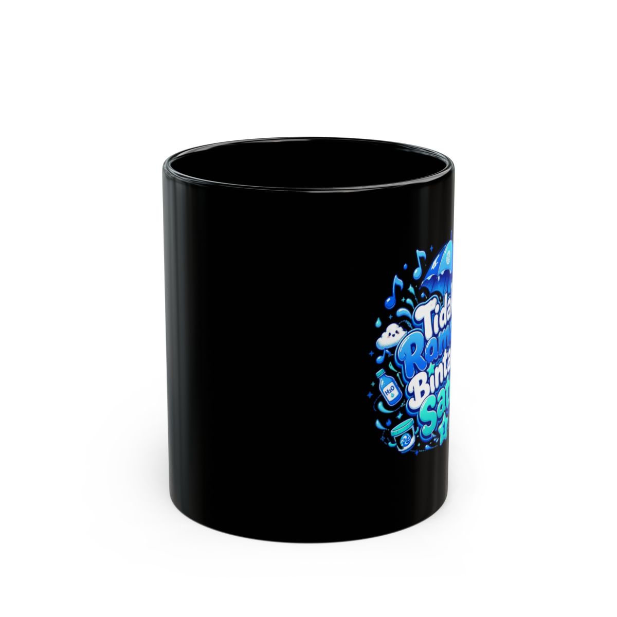 Kobo Kanaeru "Tidak Ramah, Bintang Satu" Black Mug - alternate angle 1, merchandise