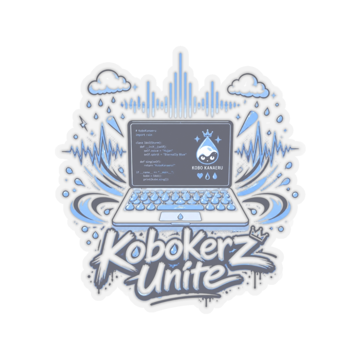 Kobo Kanaeru "Kobokerz Unite" Sticker - alternate angle 4, merchandise