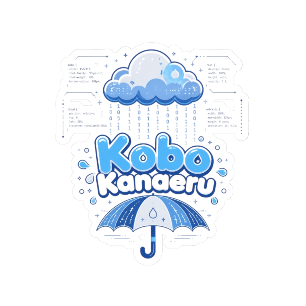 Kobo Kanaeru "Kobo Kanaeru" Sticker - alternate angle 1, merchandise