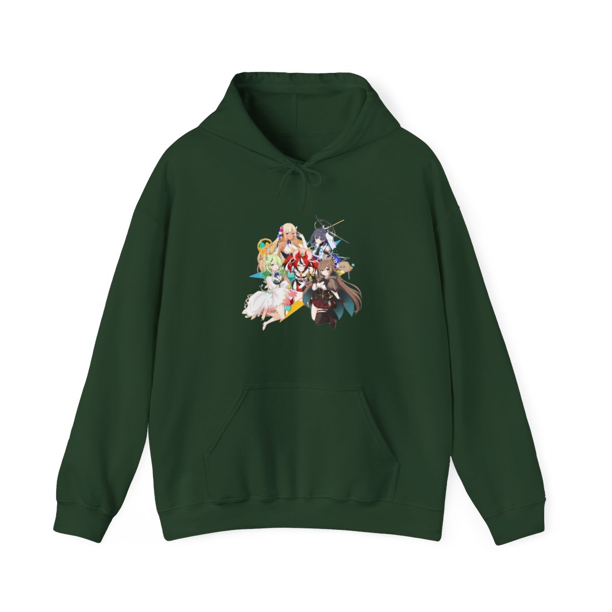Hololive EN - All Hololive Council (Hakos Baelz, Nanashi Mumei, Tsukumo Sana, Ceres Fauna, Ouro Kronii) Hoodie - alternate angle 2, merchandise