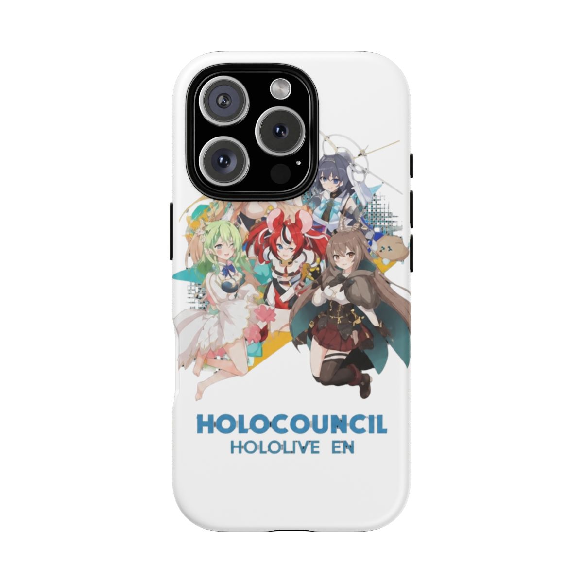 Hololive EN - All Hololive Council (Hakos Baelz, Nanashi Mumei, Tsukumo Sana, Ceres Fauna, Ouro Kronii) Phone Case - Official Phone Cases merchandise