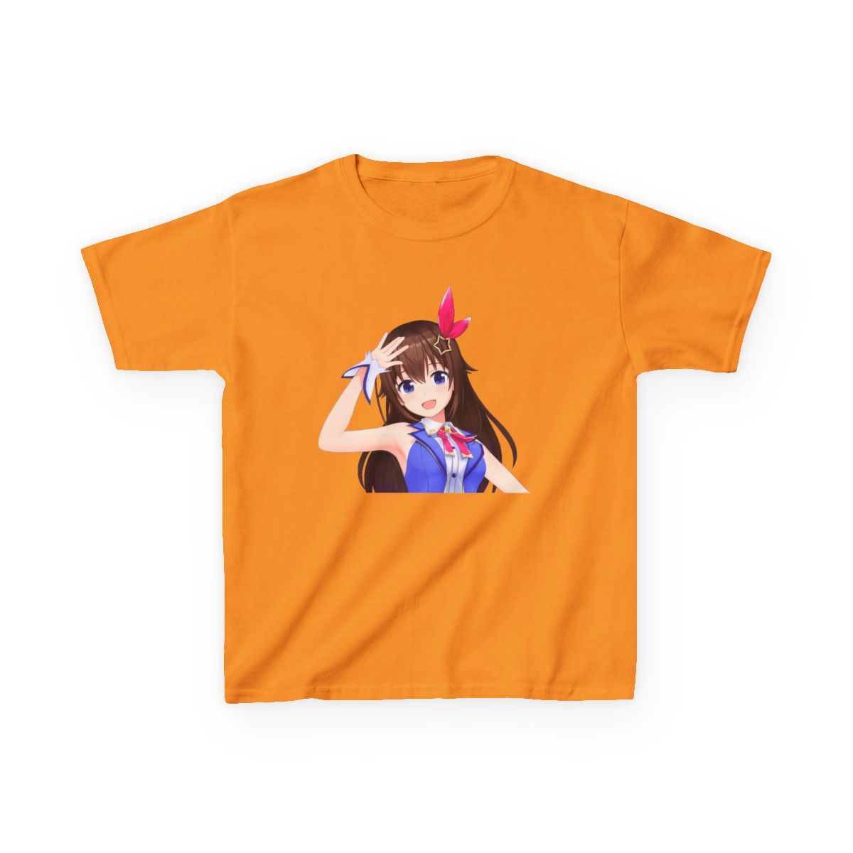 Hololive Character Salute Kids T-Shirt | Hololive EN - alternate angle 4, merchandise