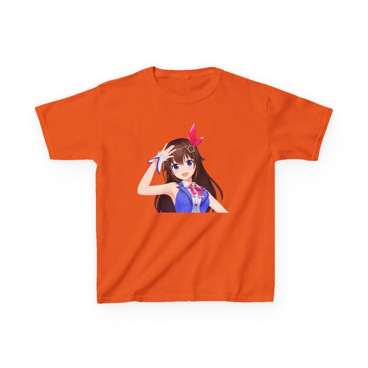 Hololive Character Salute Kids T-Shirt | Hololive EN - alternate angle 5, merchandise
