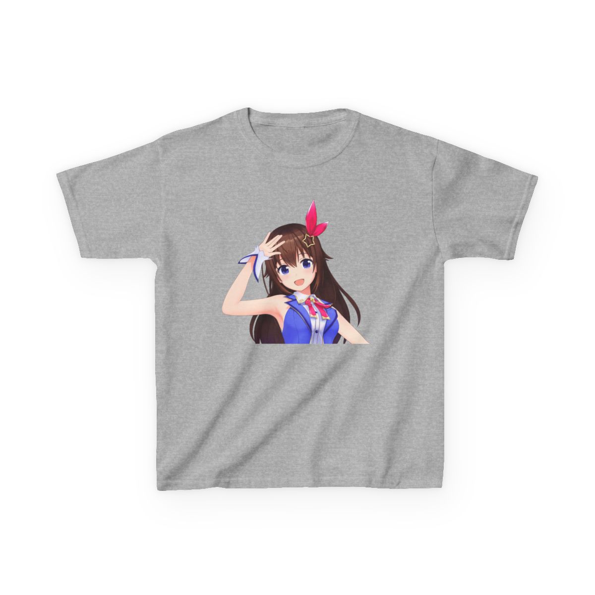 Hololive Character Salute Kids T-Shirt | Hololive EN - alternate angle 3, merchandise