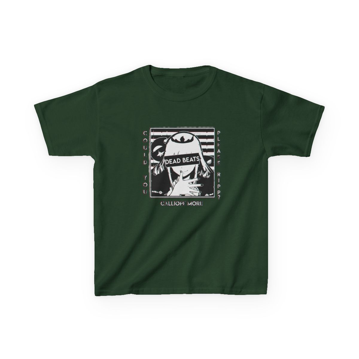 Calliope Mori Glitched Kids T-Shirt | Hololive EN - alternate angle 5, merchandise
