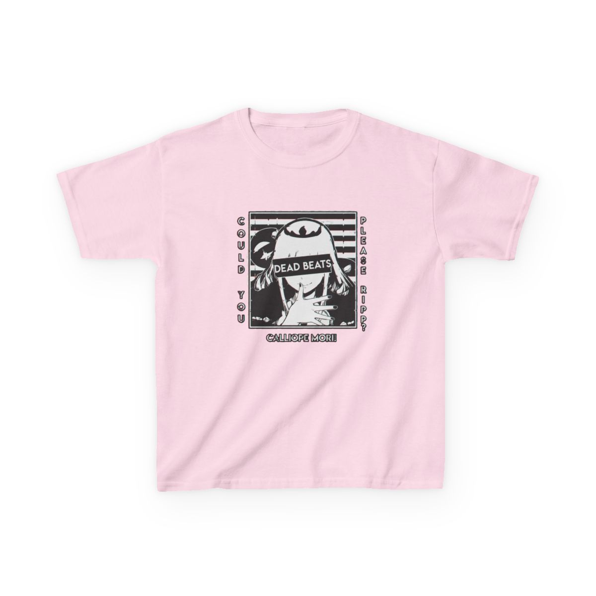 Calliope Mori Glitched Kids T-Shirt | Hololive EN - alternate angle 3, merchandise
