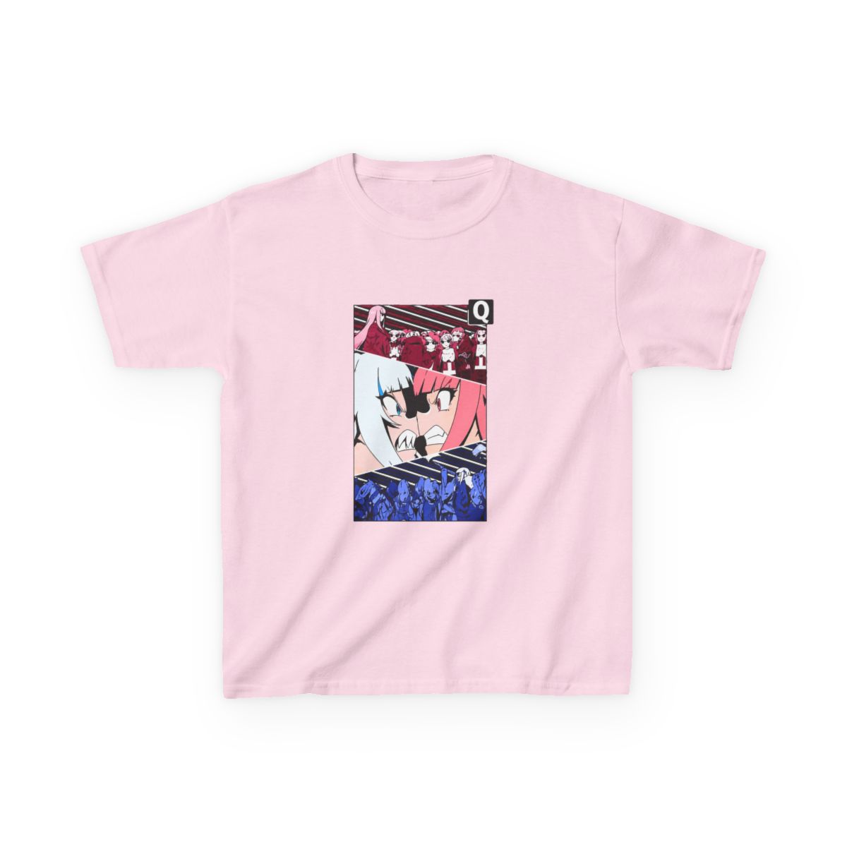 Q | Gawr Gura & Calliope Mori Hololive En Kids T-Shirt - alternate angle 4, merchandise