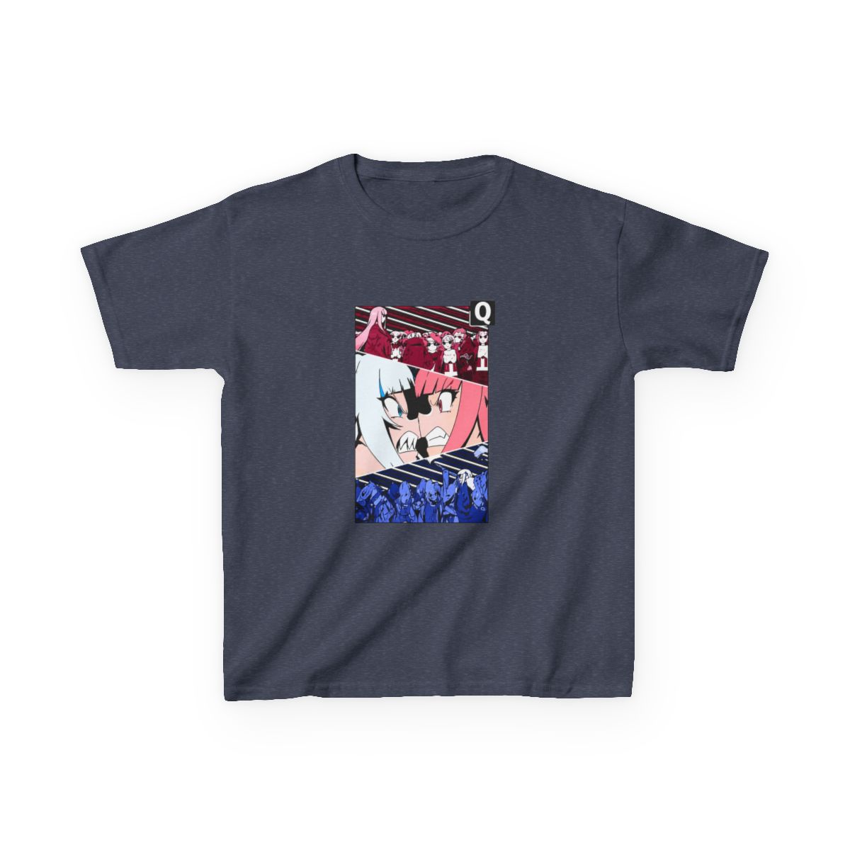 Q | Gawr Gura & Calliope Mori Hololive En Kids T-Shirt - alternate angle 3, merchandise