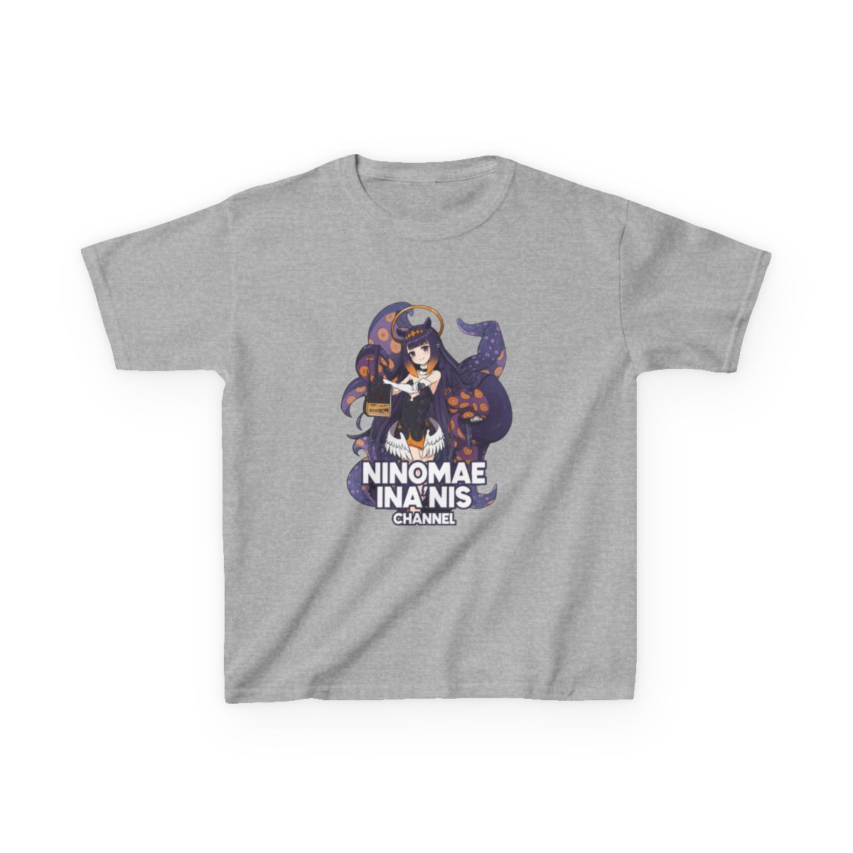 Hololive EN - Ninomae Ina'nis Channel Kids T-Shirt - alternate angle 3, merchandise