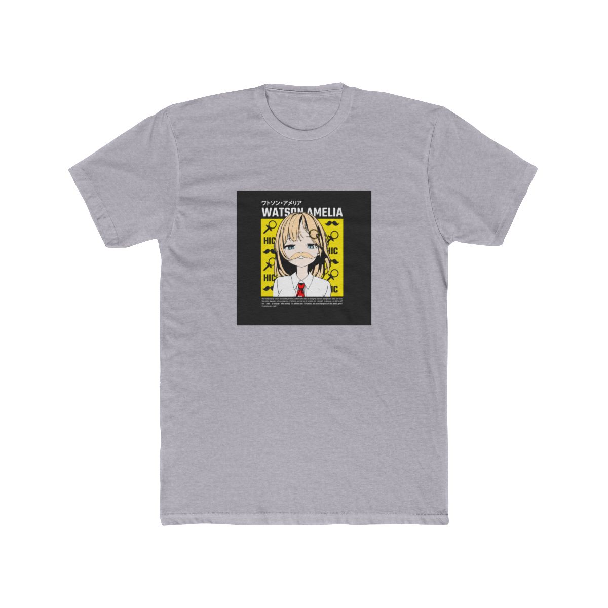 Amelia Watson with Mustache T Shirt | Hololive EN - alternate angle 3, merchandise