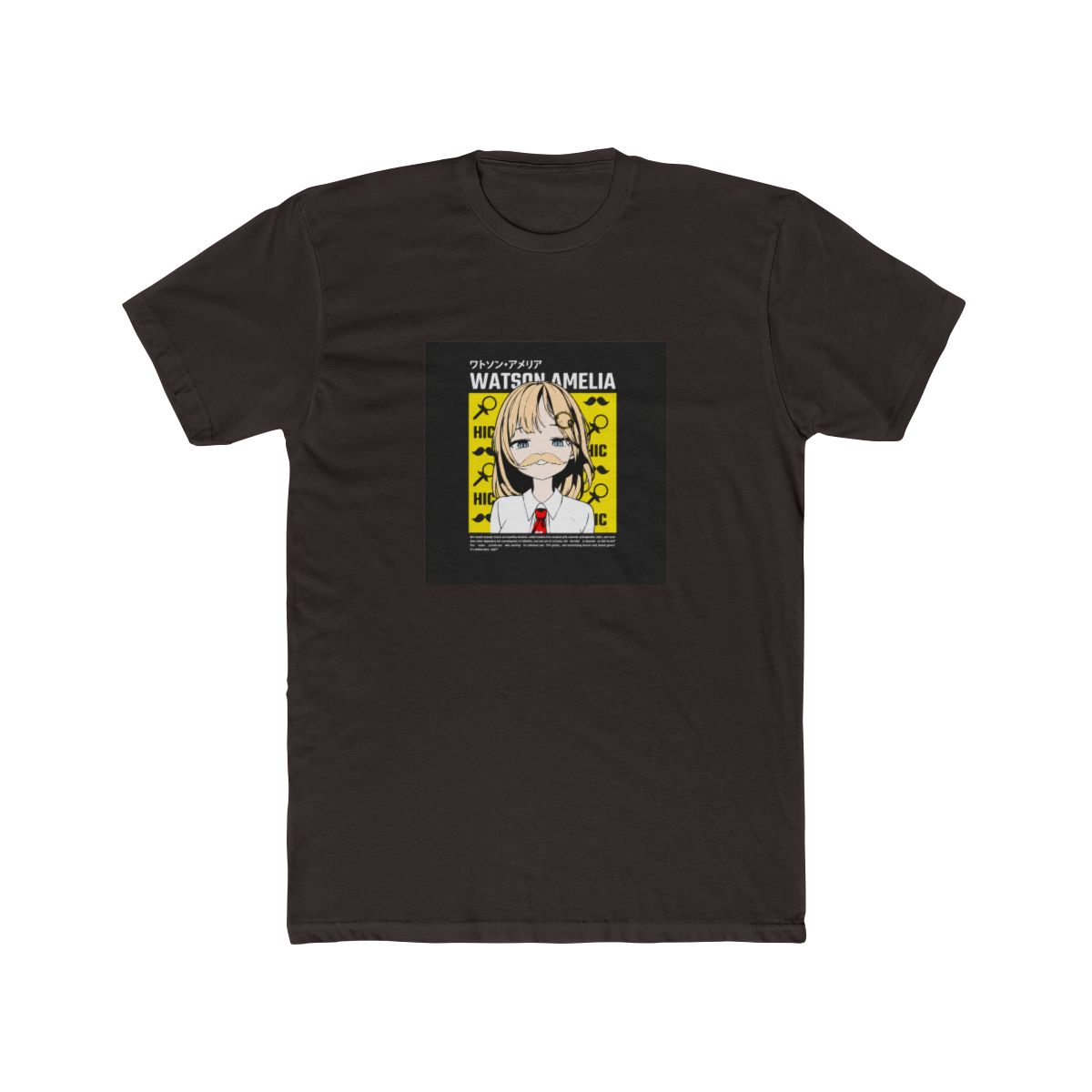 Amelia Watson with Mustache T Shirt | Hololive EN - alternate angle 5, merchandise