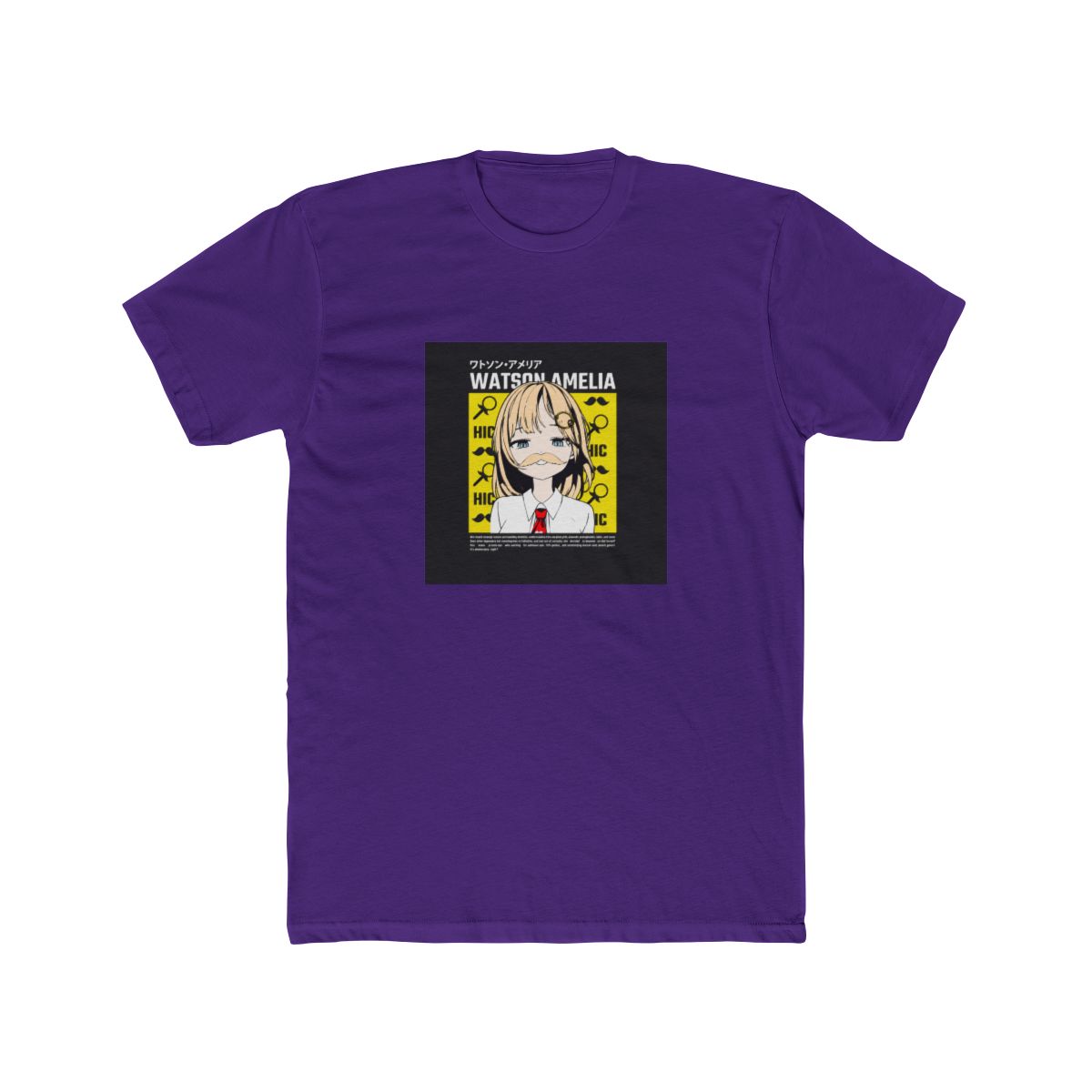 Amelia Watson with Mustache T Shirt | Hololive EN - alternate angle 3, merchandise